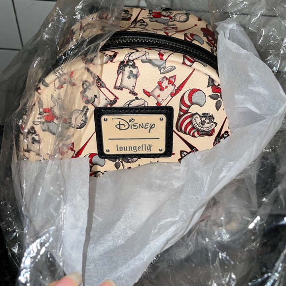 Loungefly Disney Alice in Wonder Tattoo AOP Limited Edition Mini Backpack New - Picture 1 of 6